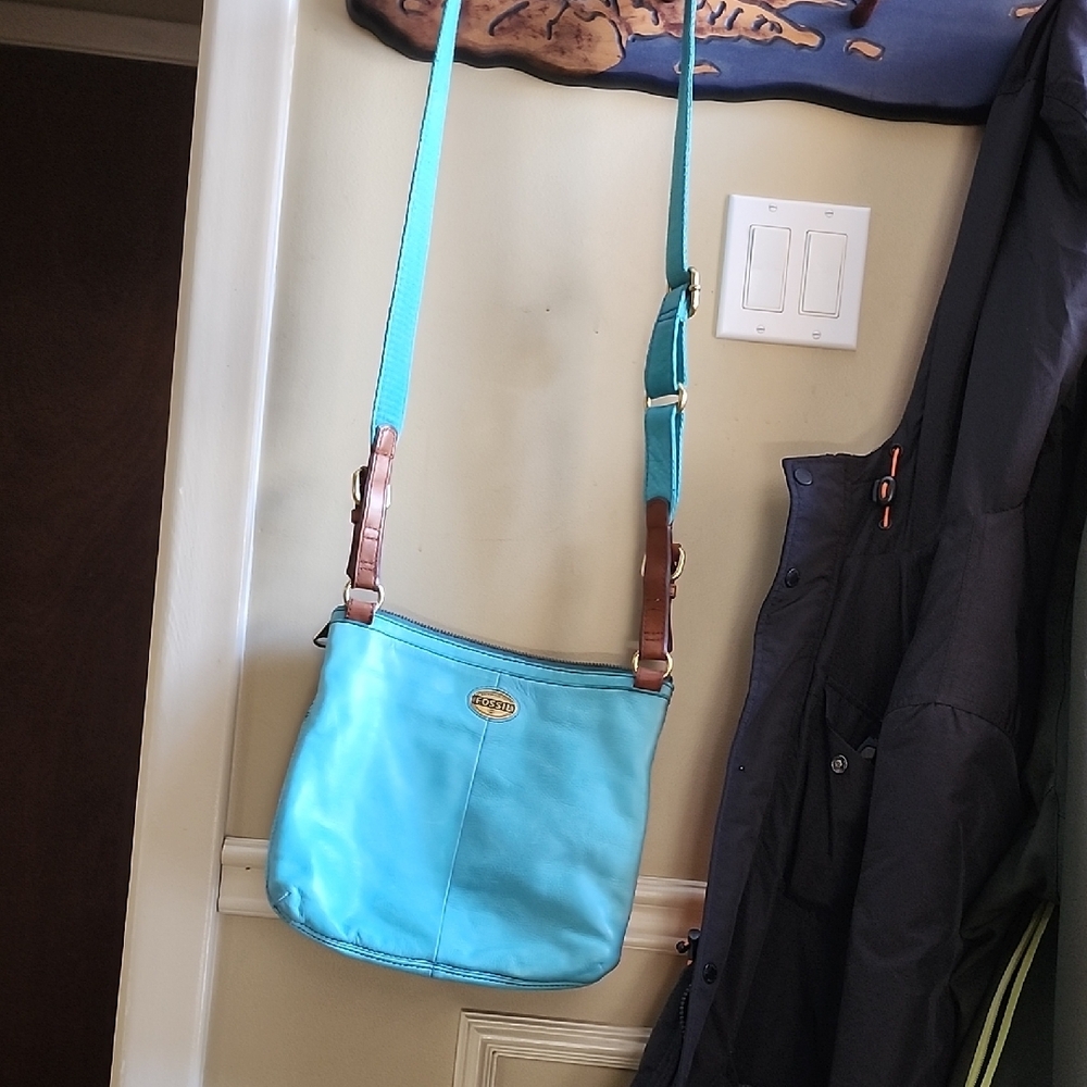 Fossil Blue Crossbody Bag